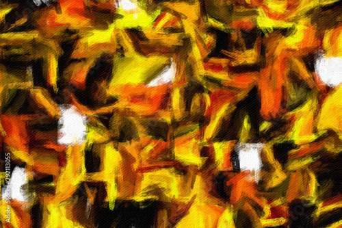 Abstract painting in oil background, splashes of paint on canvas, template fo...