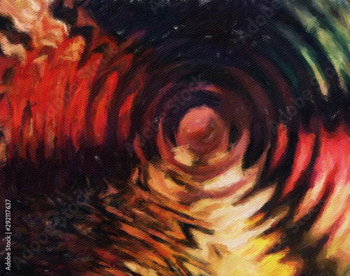 Abstract painting in oil background, splashes of paint on canvas, template fo...