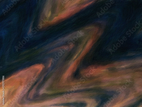 Abstract painting in oil background, splashes of paint on canvas, template fo...