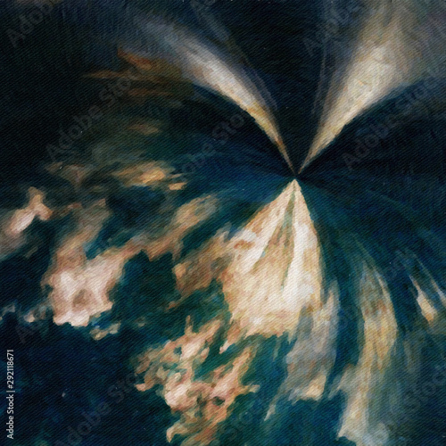 Abstract painting in oil background, splashes of paint on canvas, template fo...