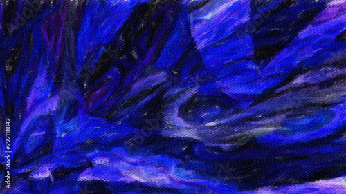 Abstract painting in oil background, splashes of paint on canvas, template fo...