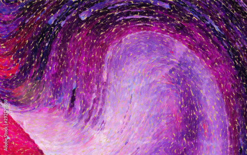 Abstract painting in oil background, splashes of paint on canvas, template fo...