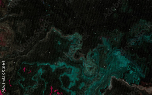 Abstract painting in oil background, splashes of paint on canvas, template fo...