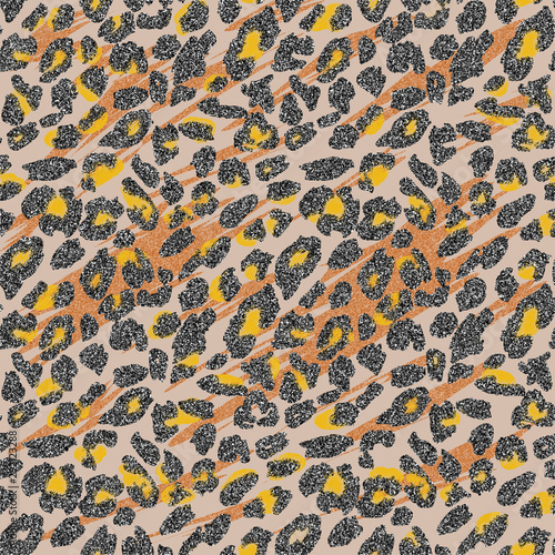 leopard skin texture seamless pattern design
