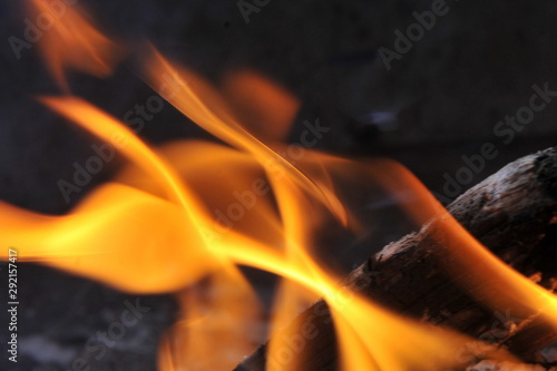 Fotomural Abstract Fire Textures surface background closeup Set