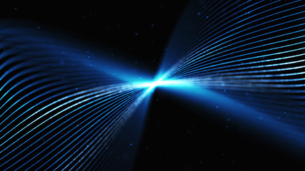 Wall Mural - abstract creative background of a digital wave and burst of light