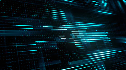Wall Mural - high technology texture with digital information flow. abstract futuristic background for innovation