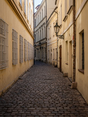 Wall Mural - Cobbled back street; Old Town, Prague