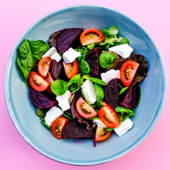 Canvas Print - Healthy Beetroot and Feta Cheese Salad