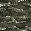 Digital geomteric hexagon camouflage pattern repeat