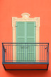 © Pascale Gueret - Nice, France, orange facade, with typical window and shutters