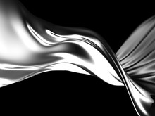 Silver Liquid Abstract Shiny Splash