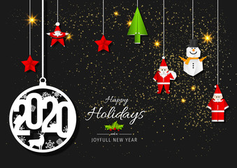 Wall Mural - turquoise happy holidays and joyful new year vector illustration. happy holidays vector.