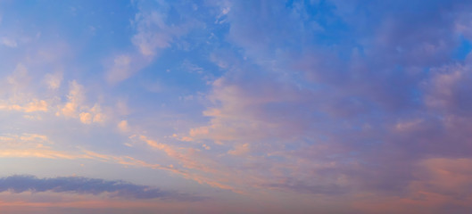 Wall Mural - light through the clouds against the backdrop of an exciting, vibrant sky at sunset. panorama, natur