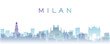 Milan Transparent Layers Gradient Landmarks Skyline