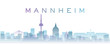 Mannheim Transparent Layers Gradient Landmarks Skyline