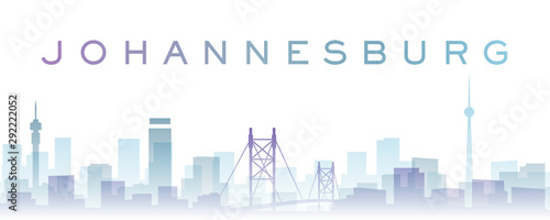 Johannesburg Transparent Layers Gradient Landmarks Skyline