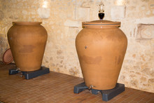 Winery In Bordeaux France With Modern Clay Amphora Potsstored Wine To Age