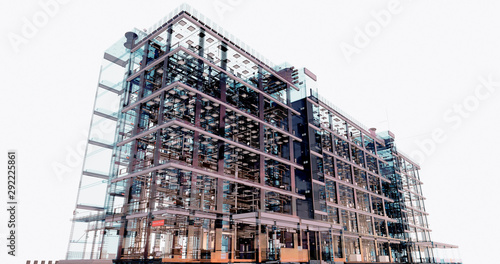 Cuadros en Lienzo Conceptual visualization of the BIM model utilities of the building
