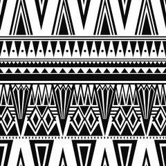 Wall Mural - Unique tribal hand drawn navajo seamless pattern motifs colorful design vector ready for fashion textile print.