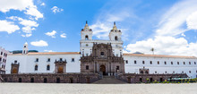 Church And Square Of San Francisco Located In The Historic Center Of Quito Capital Of Ecuador