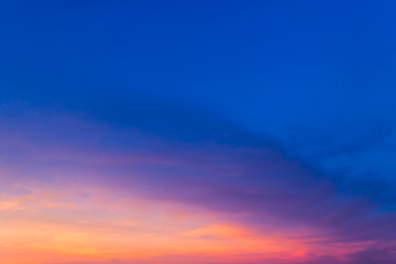 evening sky with colorful sunlight,dusk sky