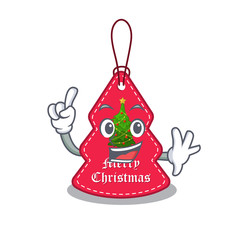 Sticker - Finger Christmas tags hanging on cartoon walls