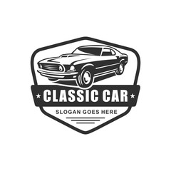 Wall Mural - Classic car logo vector