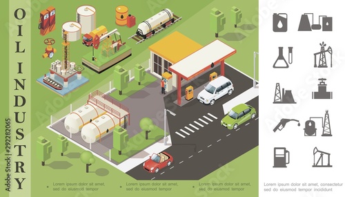 Isometric Oil Industry Concept