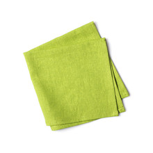 Single Folded Green Linen Napkin