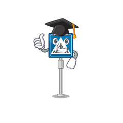 Sticker - Graduation crosswalk sign isolated in the cartoon