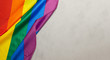 LGBT Pride Rainbow Flag. Grey background