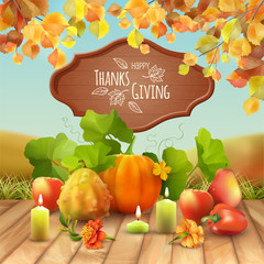 Sticker - Happy Thanksgiving Card