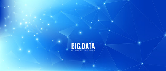 Wall Mural - big data concept. technology art. blue