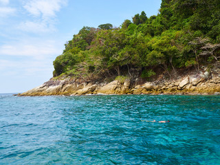 tropical island in the sea