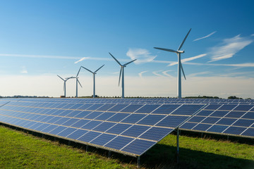 wind turbine energy generaters on wind farm