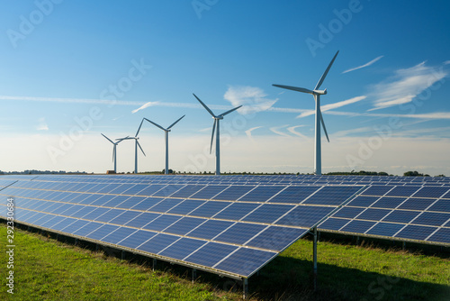 Fotomural Wind turbine energy generaters on wind farm