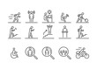 © subhanbaghirov - Business people icon set simple line flat illustration