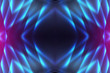 © Laura Сrazy - Dark abstract futuristic background. Neon lines glow. Neon lines, shapes. Pink-blue glow. Empty Stage Background