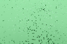Mint, Trendy, Cool Background With Green Stars.