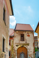 BRATISLAVA, SLOVAKIA - June 27, 2018: Antique building view in Old Town Bratislava, Slovakia