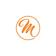 Wall Mural - M letter logo icon. 