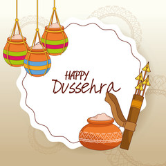 Wall Mural - Happy Dussehra Festival of India