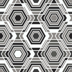 Seamless geometric hexagon pattern. Futuristic, technology texture background