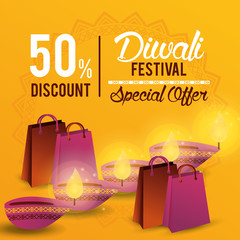 Wall Mural - Diwali Festival Indian Offer Design