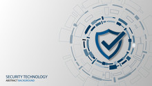Cyber Technology Security, Network Protection Background Design, Vector Illustration
