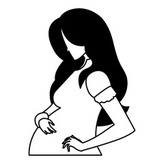 Canvas Print - Isolated pregnant woman vector design