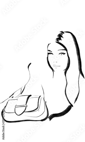 Fashion Illustration Black And White Fashion Sketch Abstract