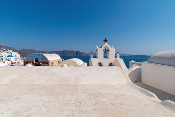 Wall Mural - Oia village - Santorini Cyclades island - Aegean sea - Greece