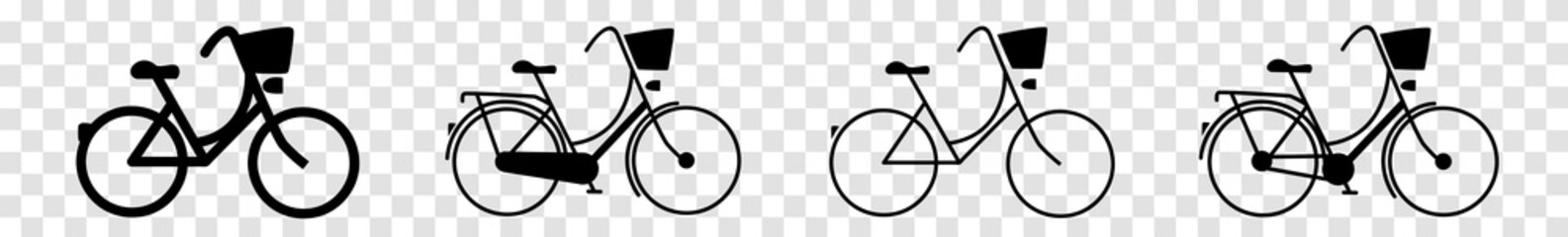 Wall Mural - bike icon | bicycle | cycle | isolated transparent | variations